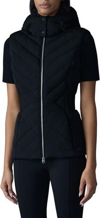 Mackage Hoshi Hooded Quilted Down Vest in Black at Nordstrom, Size Xx-Large