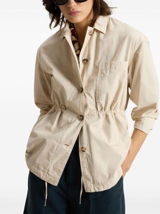Woolrich Womens Cotton Shirt Jacket - Ivory - Size Large