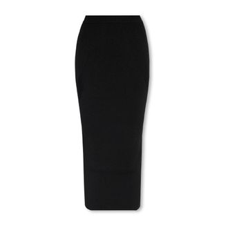 Alexander McQueen Rokken, Dames, Zwart, S, Wol, Geribbelde rok