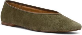 Steve Madden Pipa Ballet Flat in Olive Suede at Nordstrom, Size 10