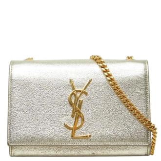 Saint Laurent Pre-owned Vintage Schoudertas - Dames - Vintage Schoudertas - Geel - ONE Size - Leer - Vintage