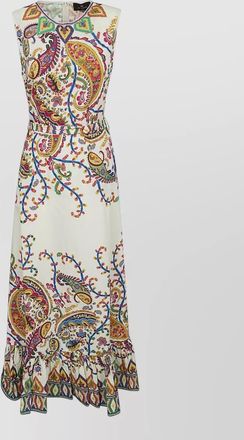 Etro cotton sleeveless printed a-line maxi dress