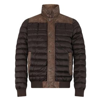 Moorer Padded Jacket - Heren - Winterjassen - Bruin - M - Leer - Jassen