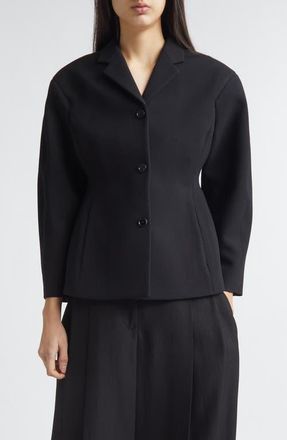 Jil Sander Sculpted Crepe Jacket in Black at Nordstrom, Size 10 Us