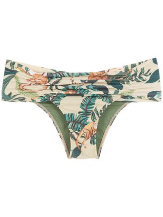 Lygia & Nanny Calça Jasper estampada bikini bottoms - women - Polyamide/Spandex/Elastane - 38 - Green