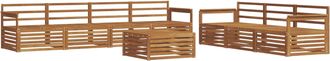 vidaXL Conjunto De Sof&aacute;s De Exterior 8 Uds. Natural Vidaxl