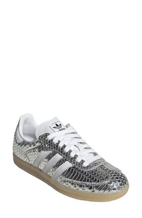 adidas Gender Inclusive Samba OG Sneaker in Silver Metallic/White at Nordstrom, Size 7.5 Womens