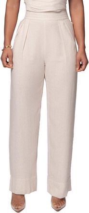 JLUXLABEL Villa Views High Waist Pants in Beige at Nordstrom, Size Small