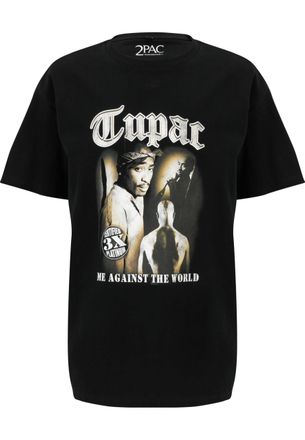 Mister Tee Herren Tupac MATW Sepia Oversize Tee T-Shirt, Black, XXL