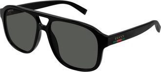 Gucci Gg1856S 001 Zonnebrillen - Heren - Accessoires - Zwart - Maat: 57 MM