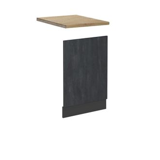 Vicco Panel Frontal R-line, Hormig&oacute;n Negro, 45 Cm Et Roble
