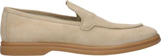 Eleventy Beige Leather Slip-On Mens Loafers
