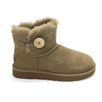 UGG Womens Mini Bailey Button Ii Fashion Boots In Hickory