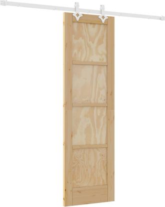 vidaXL Puerta Corredera Natural Y Blanco 61 X 198,5 Cm Vidaxl