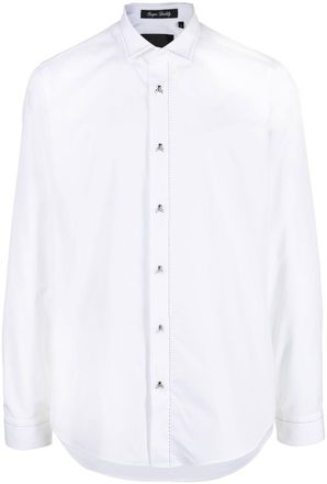 Philipp Plein contrast stitch shirt - White