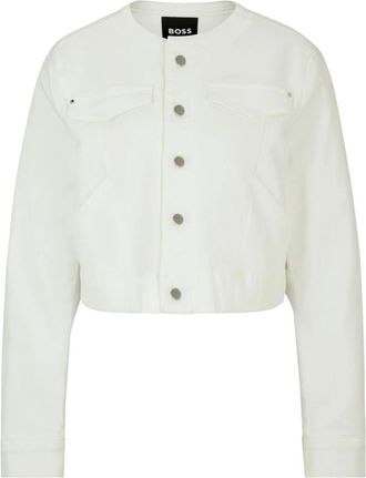HUGO BOSS Denim Jacket - Dames - Spijkerjassen - Wit - 2XL - Denim - Jassen