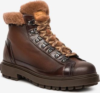 Santoni Glatte Lederstiefeletten Farcry