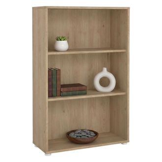 Dmora Estante Para Libros Camille, Estante De Oficina, Porta Libros M&oacute;vil, Biblioteca, 80x34 H124 Cm, Roble - Dmora