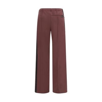 Courr&egrave;ges Two-Tone Jersey Joggers - Burgundy