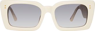 Linda Farrow NIEVE LFL1297 C7 Womens Sunglasses White Size 55