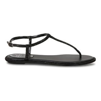 Rene Caovilla Flat Sandals, female, Black, Size: 8 US Diana Sandal
