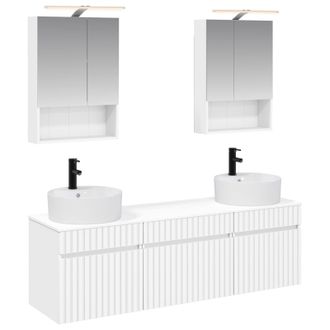 vidaXL Juego De Muebles De Ba&ntilde;o 5 Pcs Blanco 50 X 14,5 X 70 Cm Vidaxl