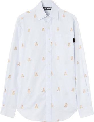 Palm Angels Bear In Mind shirt - men - Cotton - 46 - Blue