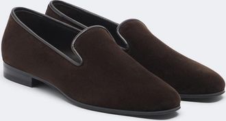 The Row Mocasines Marc de terciopelo