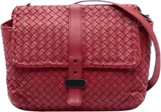 Bottega Veneta Pre-owned Vintage Crossbody Tas - Dames - Vintage Schoudertas - Rood - ONE Size - Leer - Vintage