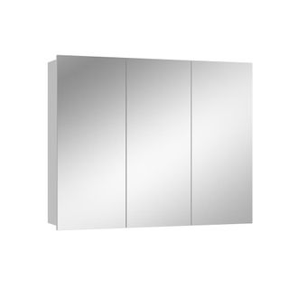 Vicco Armario Con Espejo Para Ba&ntilde;o Sola, Blanco, 100 X 79.8 Cm Con 3 Puertas