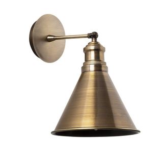 Wonderlamp Aplique de pared retro vintage oro y luz orientable 180&ordm;