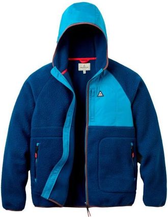 Passenger Offgrid Recycled Full Zip Hooded Sherpa Fleece Fleecejacke f&uuml;r Herren | blau