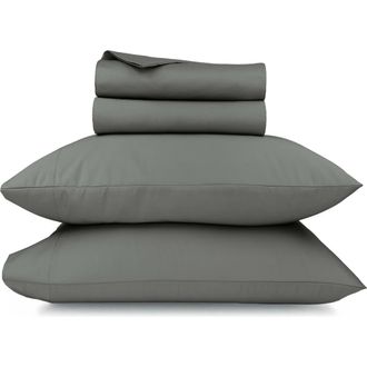 California Design Den Grand Indulgence 1000 Thread Count 100% Cotton Sateen Sheet Set in Grey at Nordstrom, Size Queen