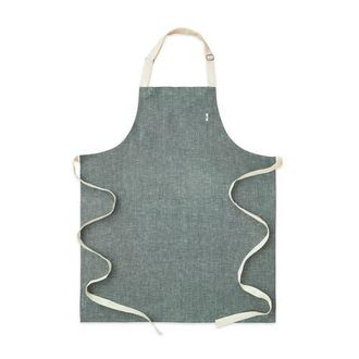 Solino Home Linen Apron 32 x 27 in for Dining Table, Holiday and Everyday Table Decor - Classic Linen Apron in Stem Green /Ivory at Nordstrom, Size