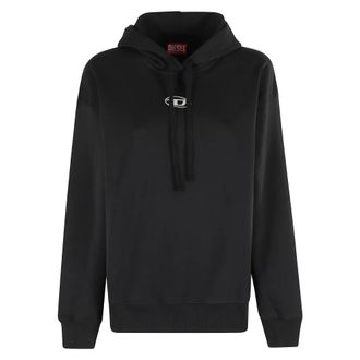 Diesel Hoodies & sweatvesten, Dames, Zwart, XS, Katoen, Zwarte hoodie met lange mouwen