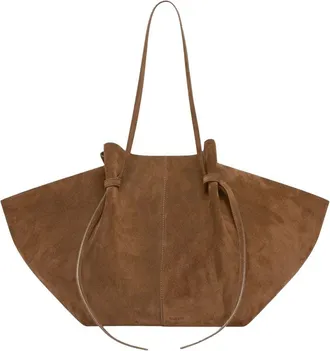 Yuzefi Womens Shoulder Bag Mochi Brown Leather