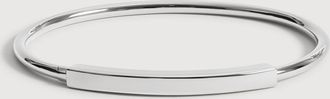 Monica Vinader Sterling Silver MV Linear Bangle
