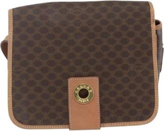 Celine Pre-owned Vintage Macadam Shoulder Bag - Dames - Vintage Schoudertas - Bruin - ONE Size - Leer - Vintage