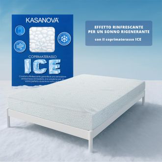 KASANOVA Coprimaterasso 1 piazza e mezza effetto rinfrescante Ice