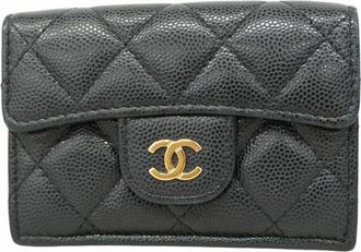 Chanel Grained Calfskin Wallet (Tri-Fold) (Pre-Owned)
