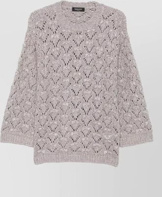 Fabiana Filippi open-knit wool-blend v-neck jumper