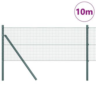 Berkfield Home Green Welded Wire Fence with 7 Posts Green 0, 8x10 m Steel