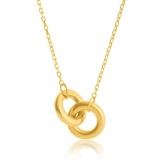 MAX + STONE 14k Yellow Gold Linked Circle Necklace