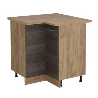 Vicco Armario De Esquina R-line, Gris Noble, 75.6 Cm, Et Roble