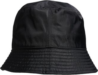Dolce & Gabbana Black Cotton Wide Brim Bucket Mens Hat