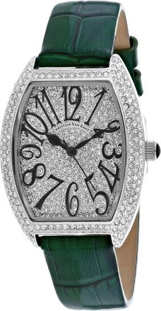 Christian Van Sant Womens Elegant White Tonneau 42mm