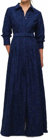 SIMKHAI Courtney Belted Gown In Midnight