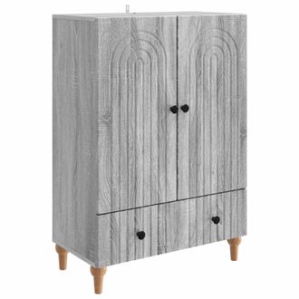 vidaXL Aparador Gris Sonoma 66 X 34,5 X 95 Cm Madera De Ingenier&iacute;a Vidaxl