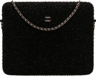 Chanel Pre-owned Clutches, female, Black, Size: ONE SIZE Pre-owned Vintage Leather Clutch
