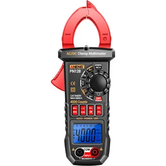 OEM Pn128 - Pinza Amperim&eacute;trica Trms 600a 4000pts Con Medici&oacute;n De Temperatura - Roja - Pilas No Incluidas